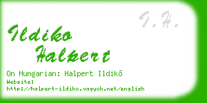 ildiko halpert business card