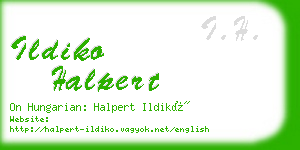 ildiko halpert business card